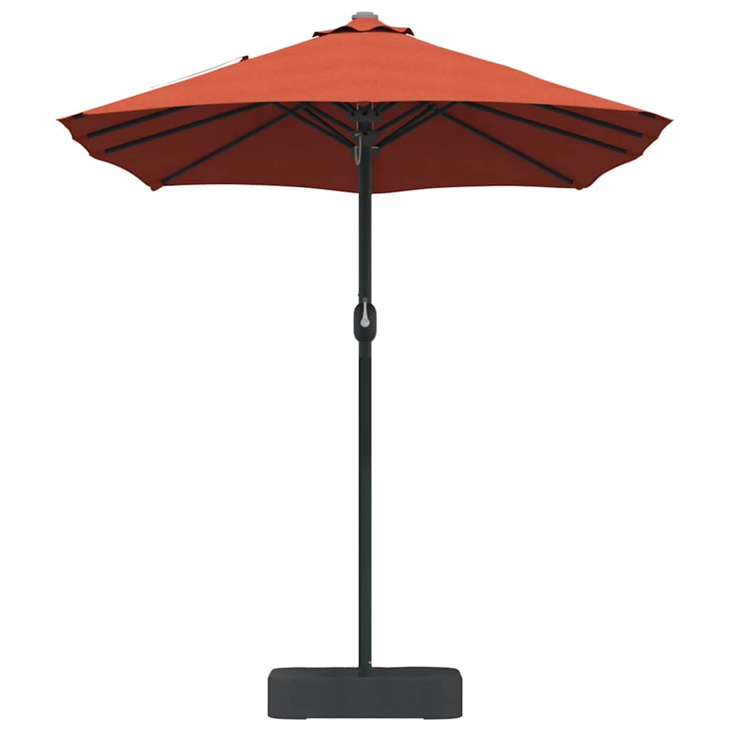 Garden Parasol Terracotta 385 x 209 x 244 cm Fabric