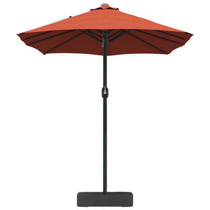Garden Parasol Terracotta 385 x 209 x 244 cm Fabric