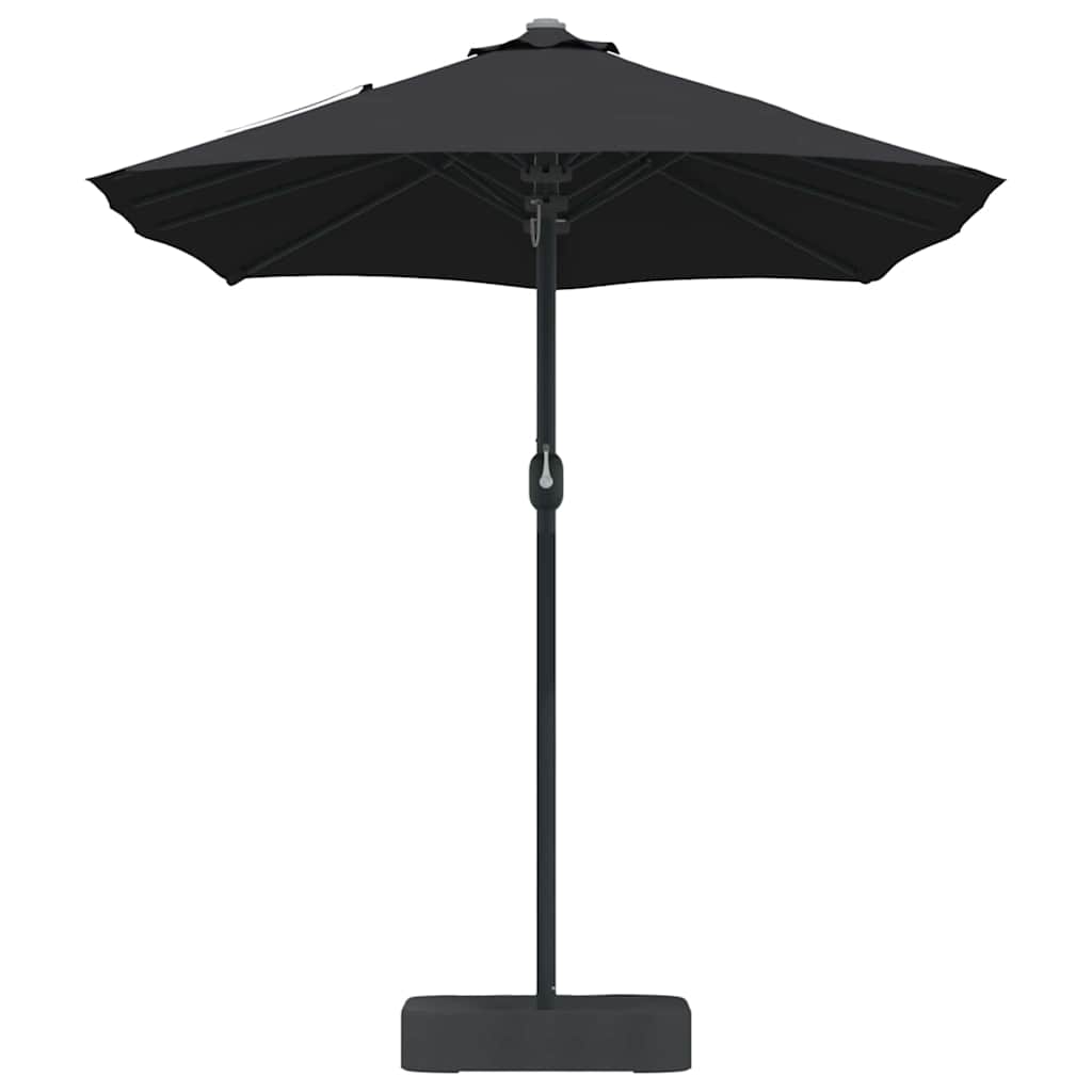 Garden Parasol Black 385 x 209 x 244 cm Fabric