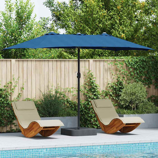 Garden Parasol Blue 385 x 209 x 244 cm Fabric