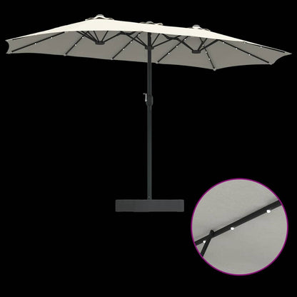 Garden Parasol Sand 385 x 209 x 244 cm Fabric