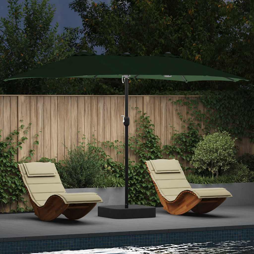 Garden Parasol Green 385 x 209 x 244 cm Fabric