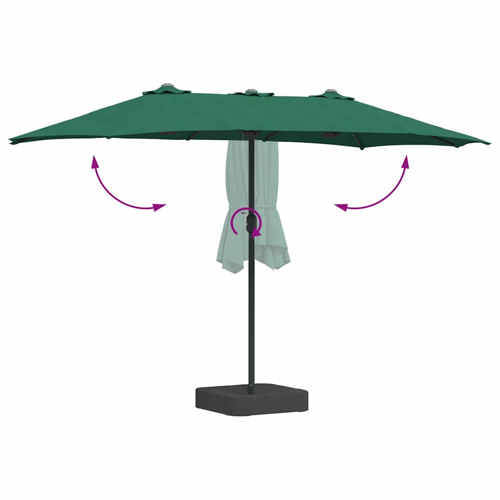 Garden Parasol Green 385 x 209 x 244 cm Fabric