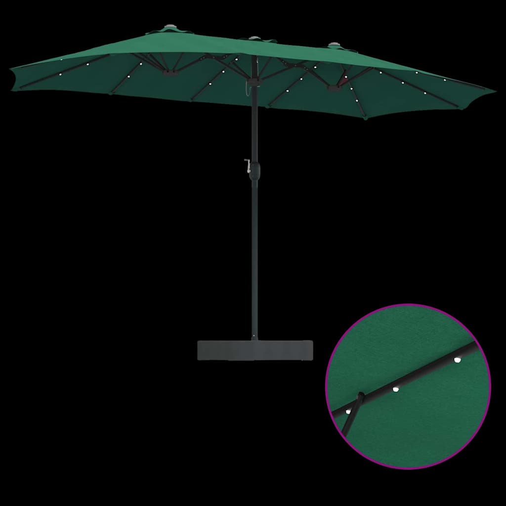 Garden Parasol Green 385 x 209 x 244 cm Fabric