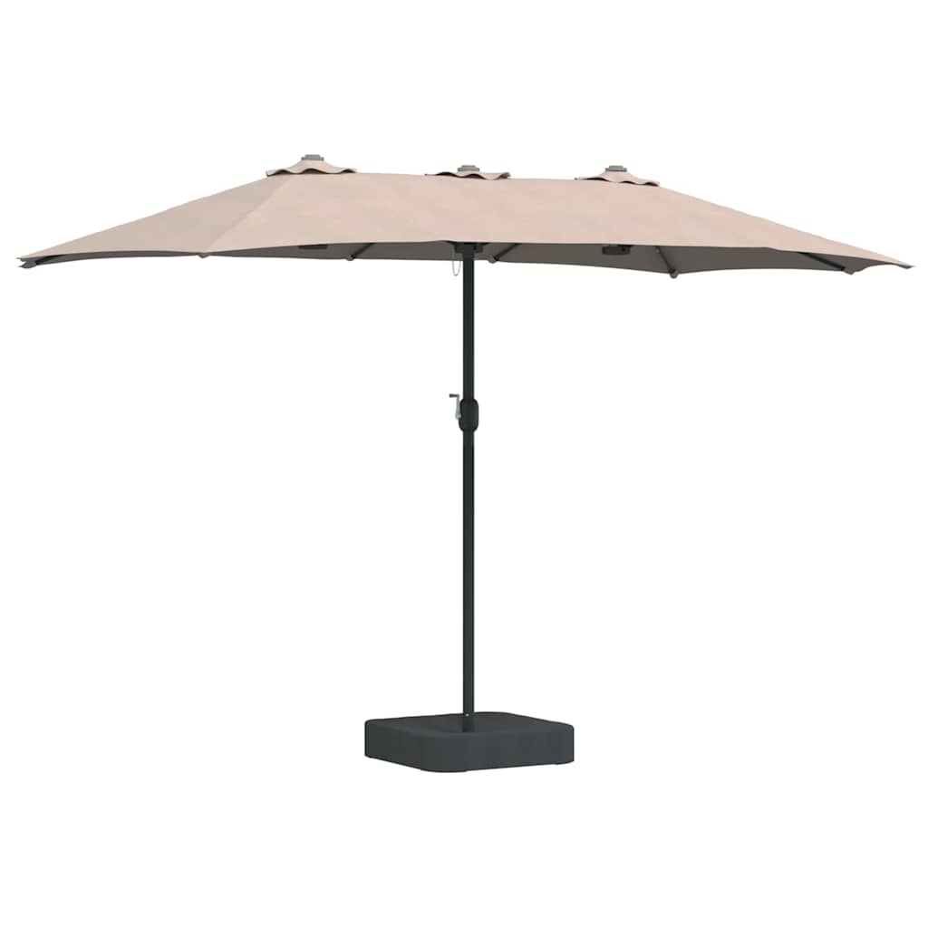 Garden Parasol Taupe 385 x 209 x 244 cm Fabric