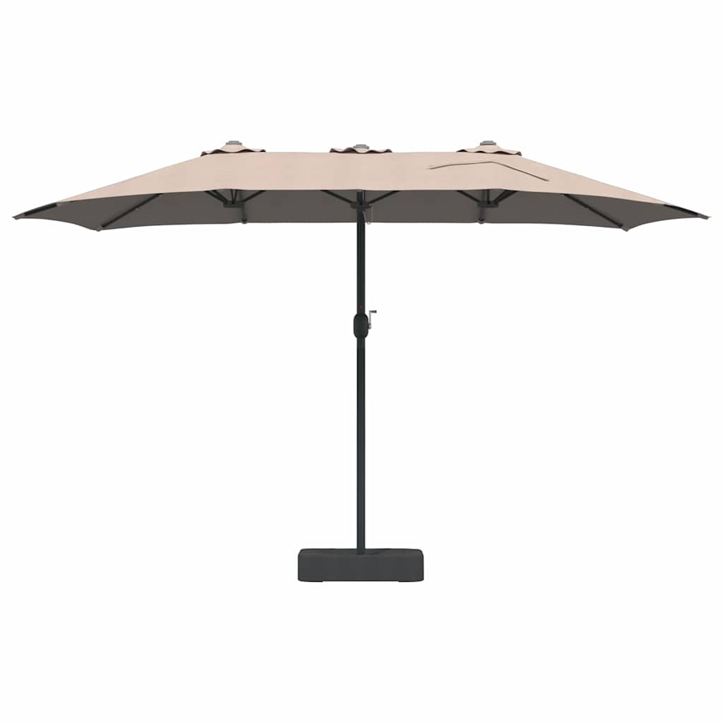 Garden Parasol Taupe 385 x 209 x 244 cm Fabric