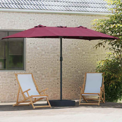 Garden Parasol Bordeaux red 385 x 209 x 244 cm Fabric
