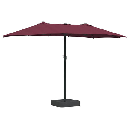 Garden Parasol Bordeaux red 385 x 209 x 244 cm Fabric