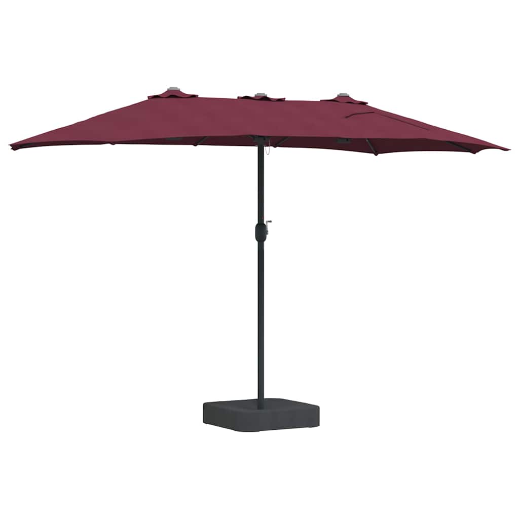 Garden Parasol Bordeaux red 385 x 209 x 244 cm Fabric