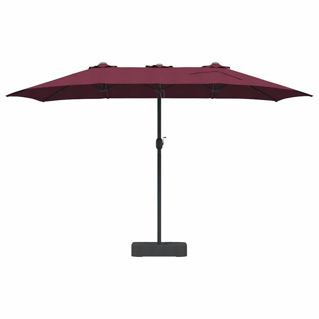 Garden Parasol Bordeaux red 385 x 209 x 244 cm Fabric