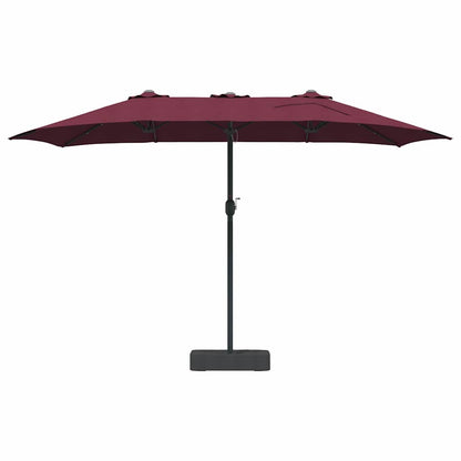 Garden Parasol Bordeaux red 385 x 209 x 244 cm Fabric