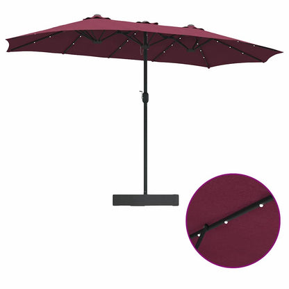 Garden Parasol Bordeaux red 385 x 209 x 244 cm Fabric
