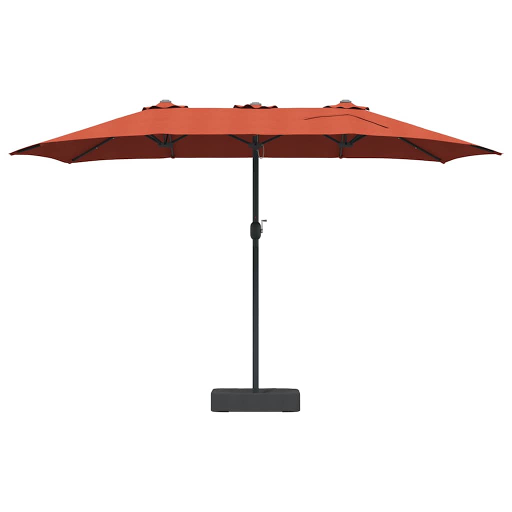 Garden Parasol Terracotta 385 x 209 x 244 cm Fabric