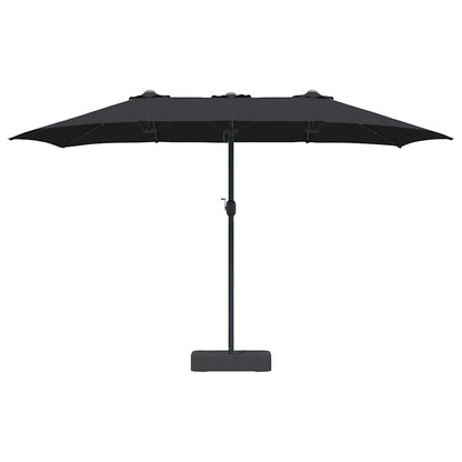 Garden Parasol Black 385 x 209 x 244 cm Fabric