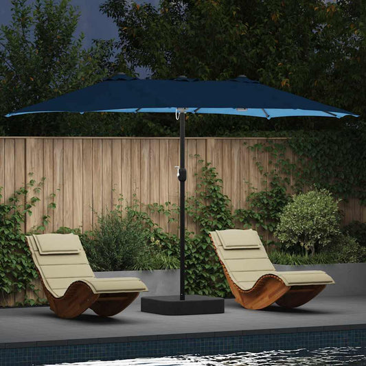 Garden Parasol Blue 385 x 209 x 244 cm Fabric