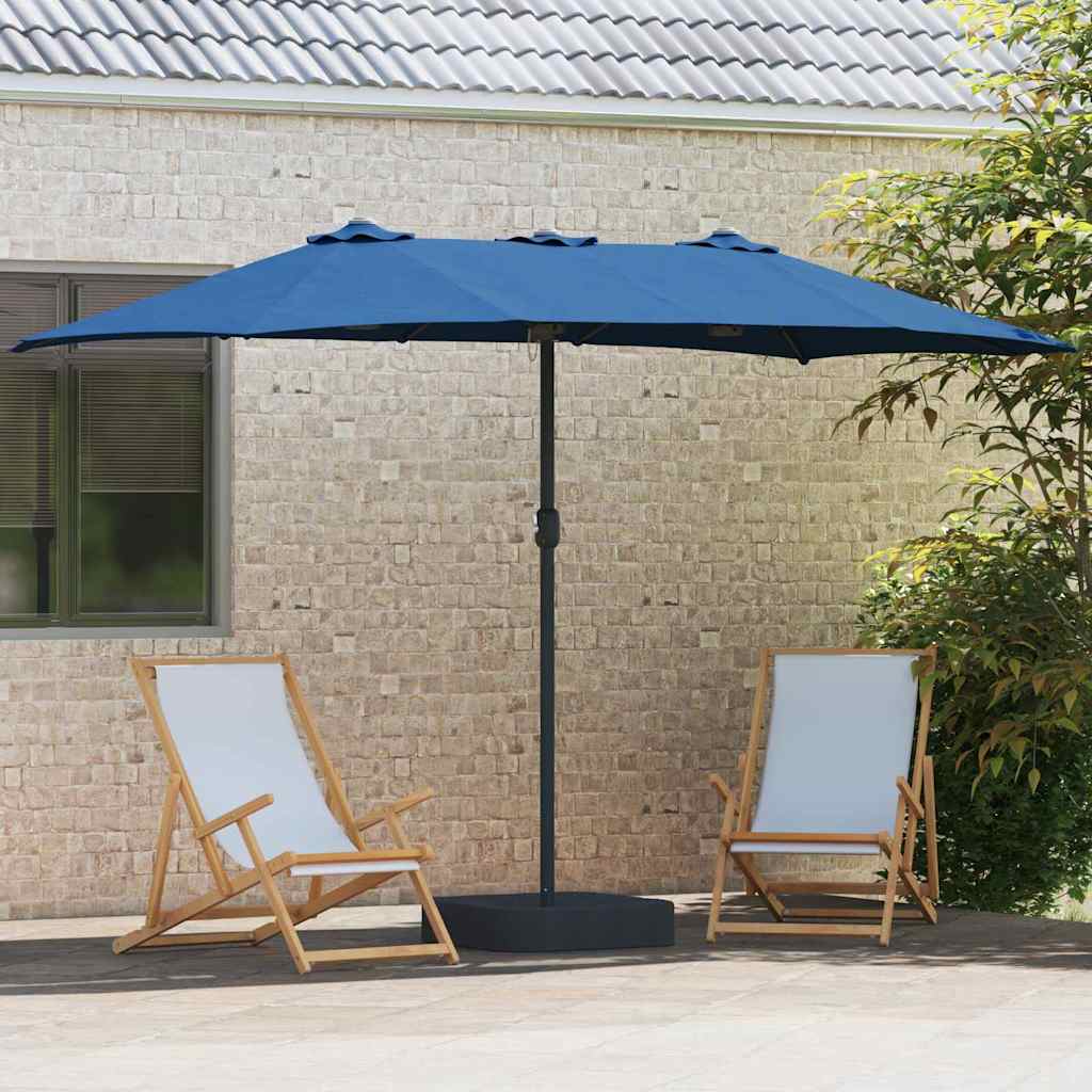 Garden Parasol Blue 385 x 209 x 244 cm Fabric
