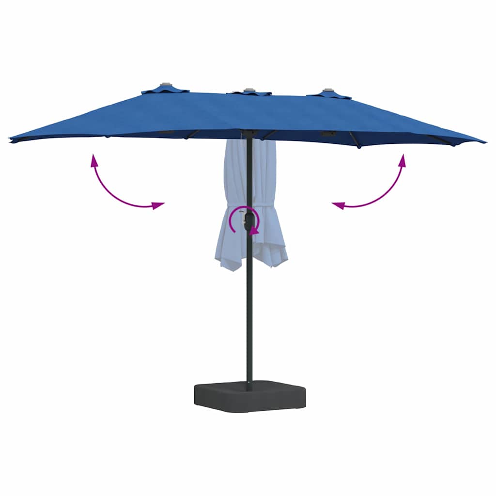 Garden Parasol Blue 385 x 209 x 244 cm Fabric