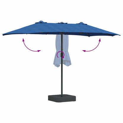 Garden Parasol Blue 385 x 209 x 244 cm Fabric