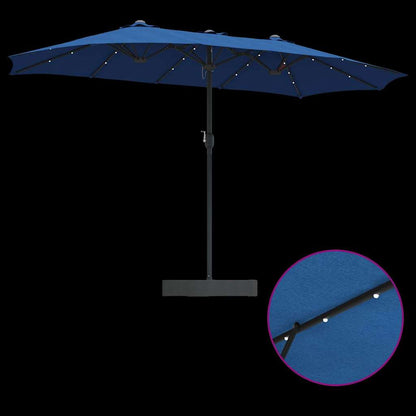 Garden Parasol Blue 385 x 209 x 244 cm Fabric