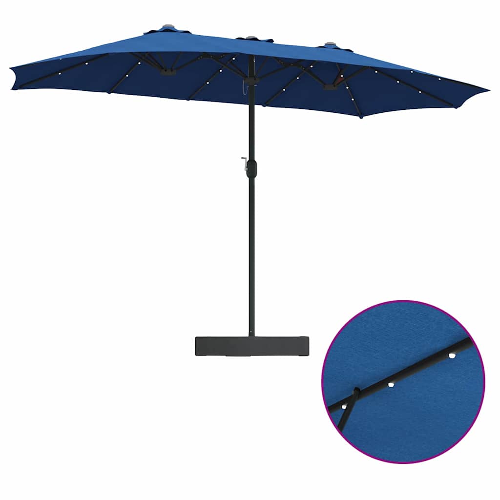 Garden Parasol Blue 385 x 209 x 244 cm Fabric