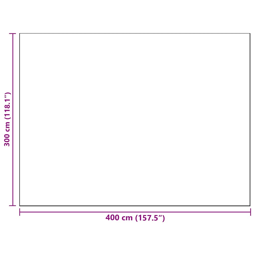 Outdoor Rug ARAKIL Baby blue 300 x 400 cm PP