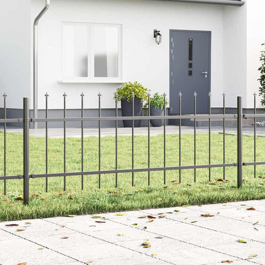 Garden Fence Grey 3.4 x 0.6 m Powder-coated steel