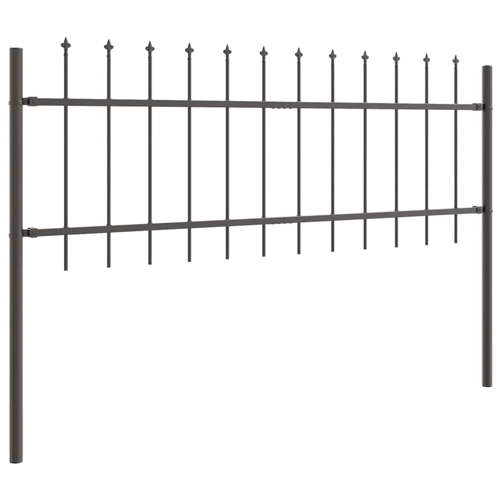 Garden Fence Grey 3.4 x 0.6 m Powder-coated steel