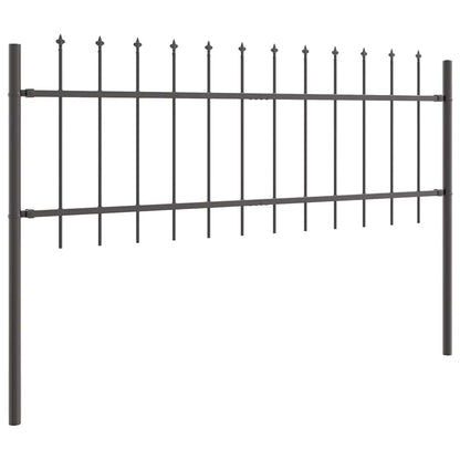Garden Fence Grey 3.4 x 0.6 m Powder-coated steel
