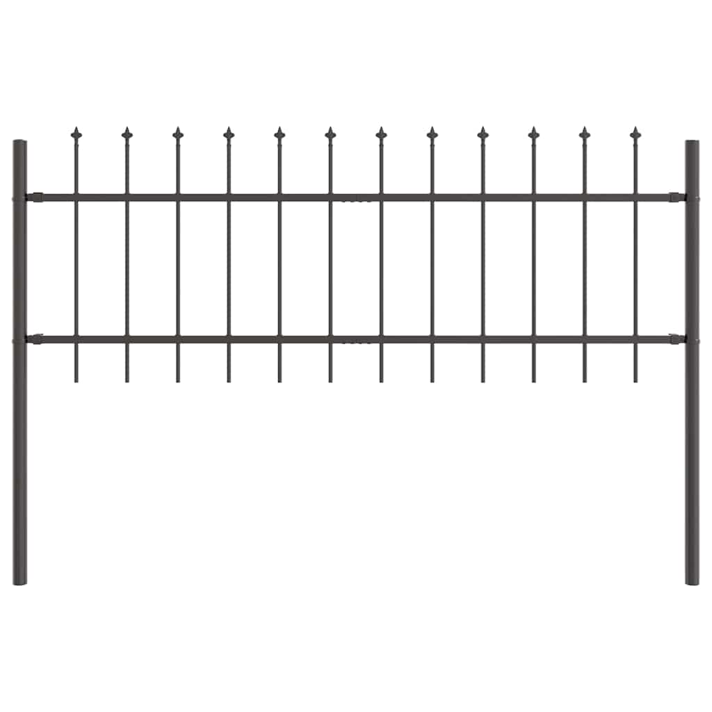 Garden Fence Grey 3.4 x 0.6 m Powder-coated steel