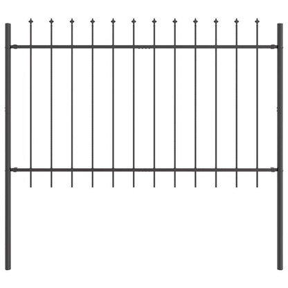 Garden Fence Grey 3.4 x 0.8 m Powder-coated steel
