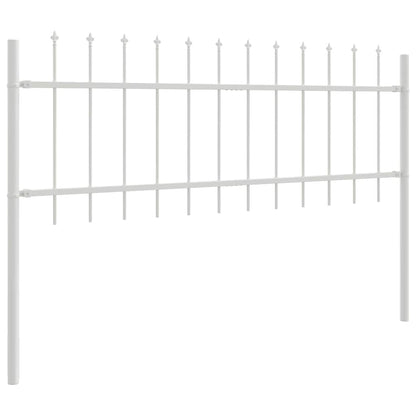 Garden Fence White 3.4 x 0.6 m Powder-coated steel