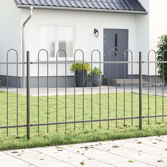 Garden Fence Grey 5.1 x 1.2 m Powder-coated steel