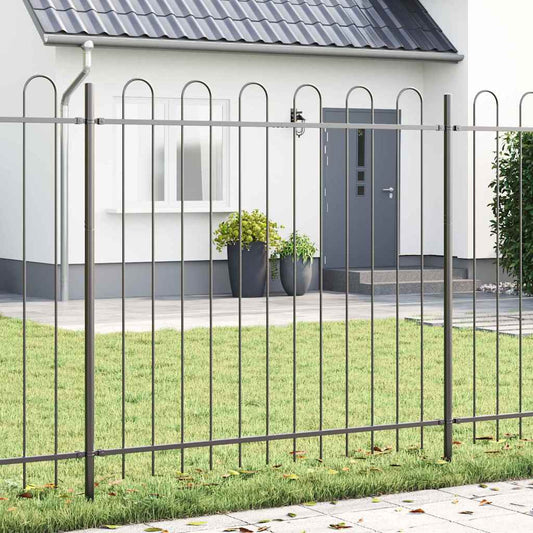 Garden Fence Grey 5.1 x 1.5 m Powder-coated steel