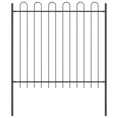 Garden Fence Grey 6.8 x 1.5 m Powder-coated steel