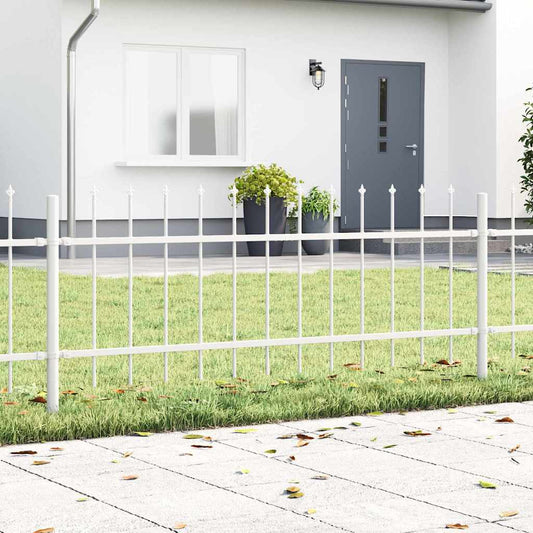 Garden Fence White 8.5 x 0.6 m Powder-coated steel