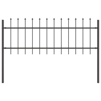 Garden Fence Grey 10.2 x 0.6 m Powder-coated steel