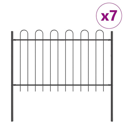 Garden Fence Grey 11.9 x 0.8 m Powder-coated steel