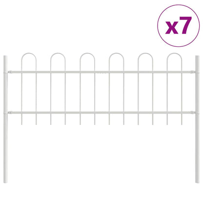 Garden Fence White 11.9 x 0.6 m Powder-coated steel