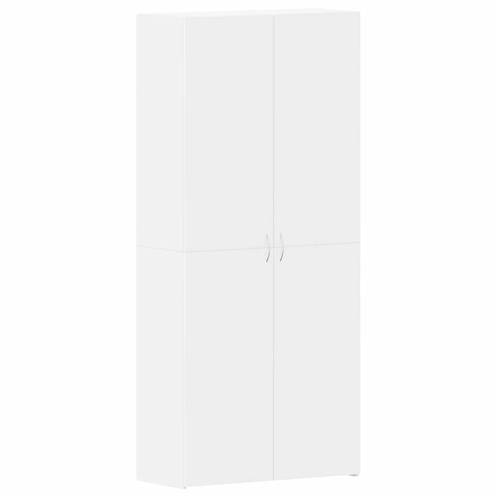 Shoe Cabinet with Door White 80 x 35.5 x 180 cm Engineered wood
