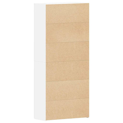 Shoe Cabinet with Door White 80 x 35.5 x 180 cm Engineered wood