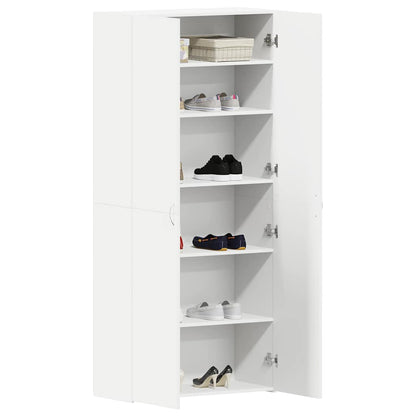 Shoe Cabinet with Door White 80 x 35.5 x 180 cm Engineered wood