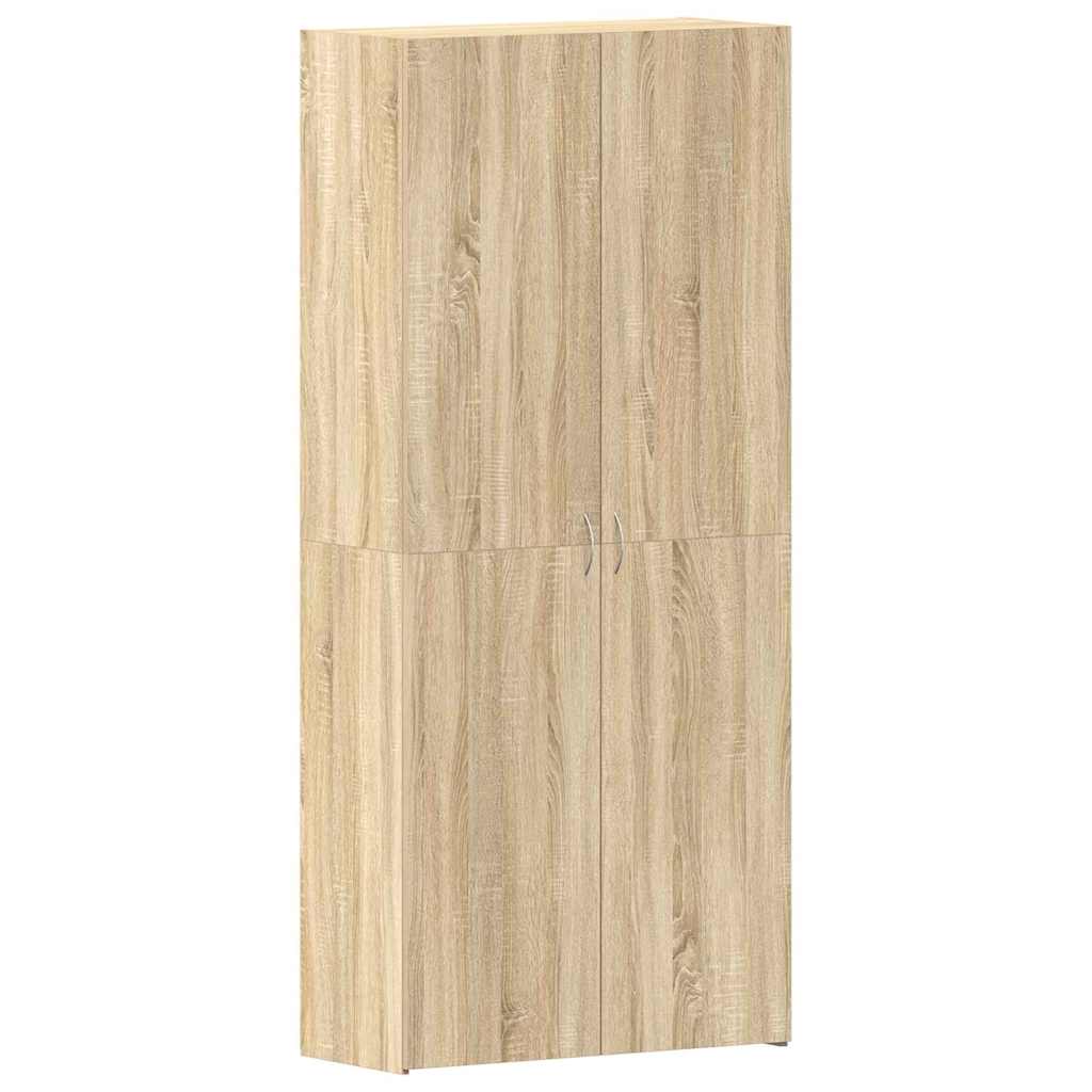 Shoe Cabinet with Door Brown 80 x 35.5 x 180 cm Engineered wood
