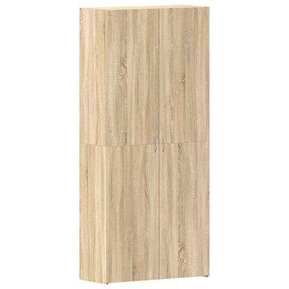 Shoe Cabinet with Door Brown 80 x 35.5 x 180 cm Engineered wood