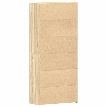 Shoe Cabinet with Door Brown 80 x 35.5 x 180 cm Engineered wood