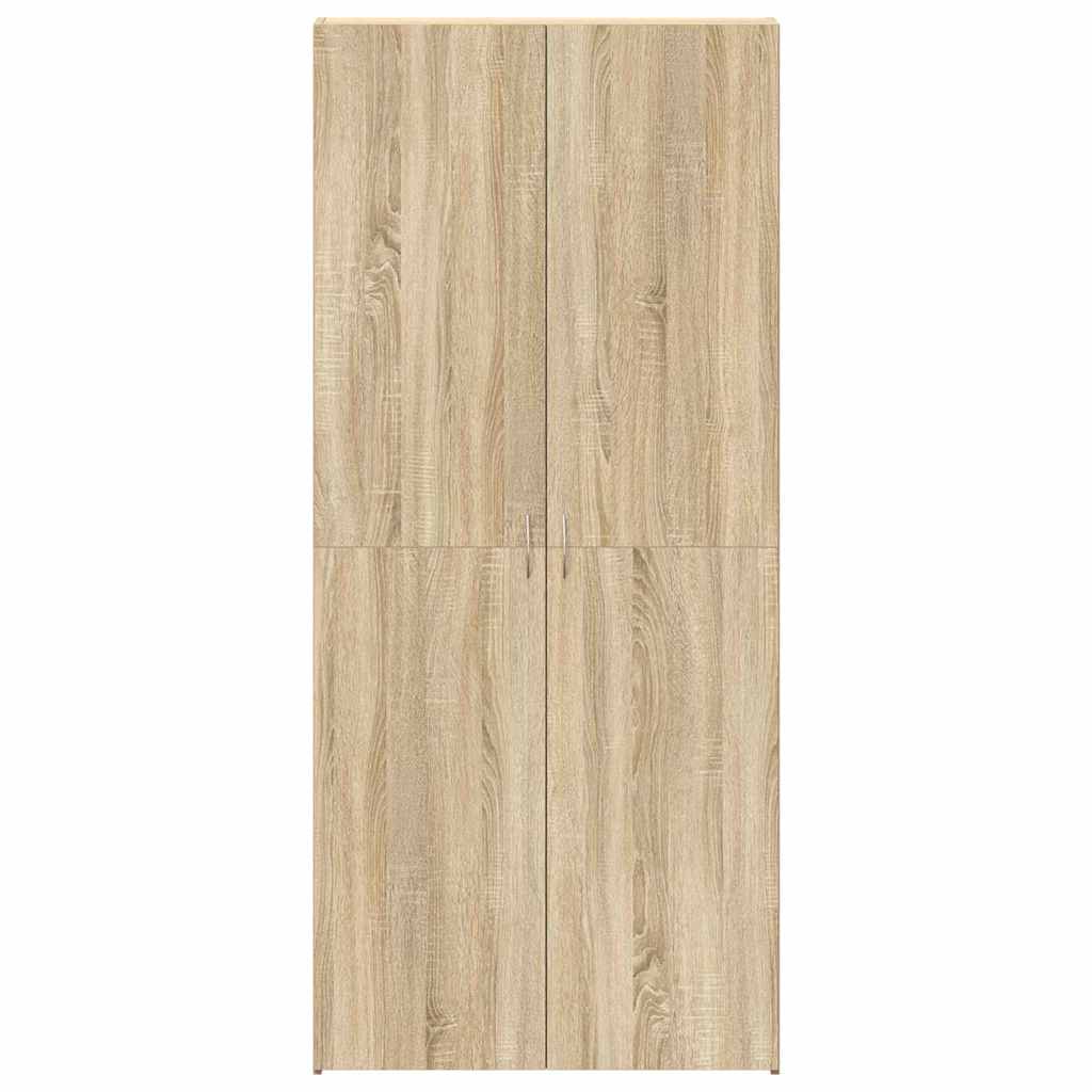 Shoe Cabinet with Door Brown 80 x 35.5 x 180 cm Engineered wood