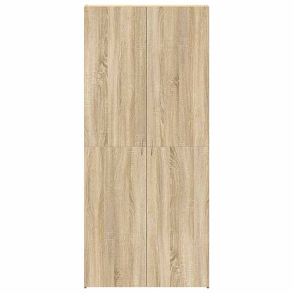 Shoe Cabinet with Door Brown 80 x 35.5 x 180 cm Engineered wood