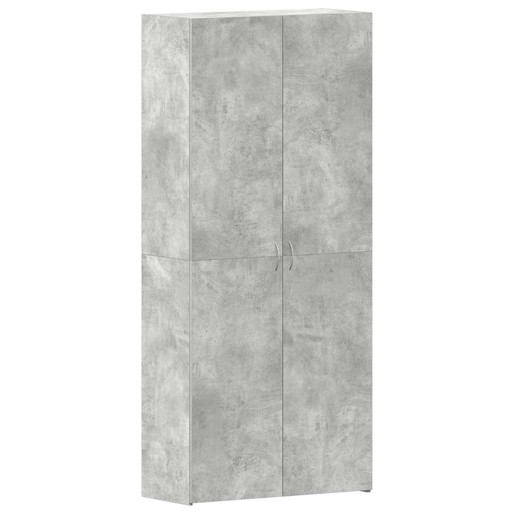 Shoe Cabinet with Shelf Grey 80 x 35.5 x 180 cm Engineered wood