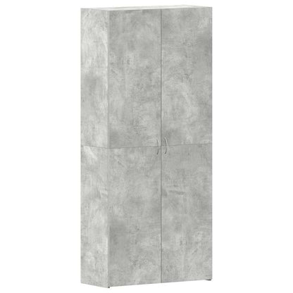Shoe Cabinet with Shelf Grey 80 x 35.5 x 180 cm Engineered wood