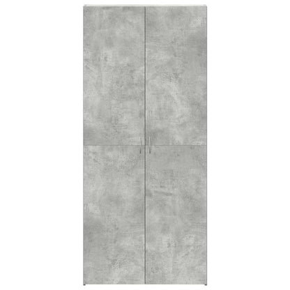 Shoe Cabinet with Shelf Grey 80 x 35.5 x 180 cm Engineered wood