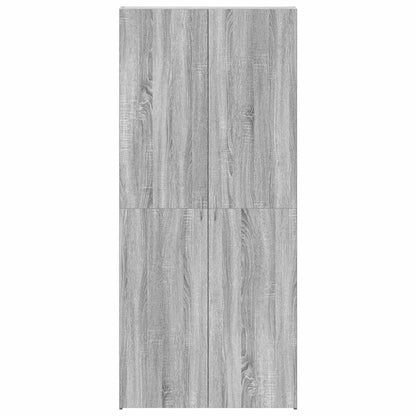 Shoe Cabinet with Shelf Grey 80 x 35.5 x 180 cm Engineered wood